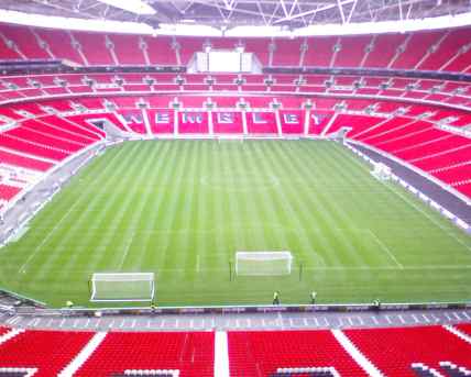 Picture from inside Wembley Stadium